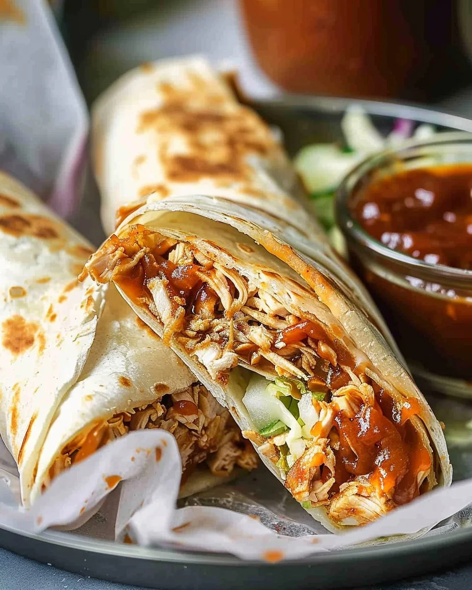 Crispy BBQ Chicken Wraps