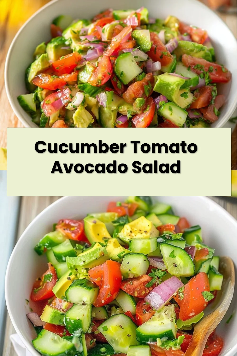 Cucumber Tomato Avocado Salad
