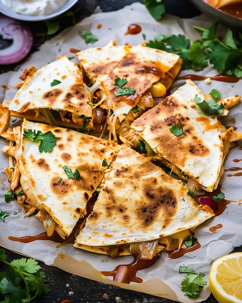 Easy BBQ Chicken Quesadillas
