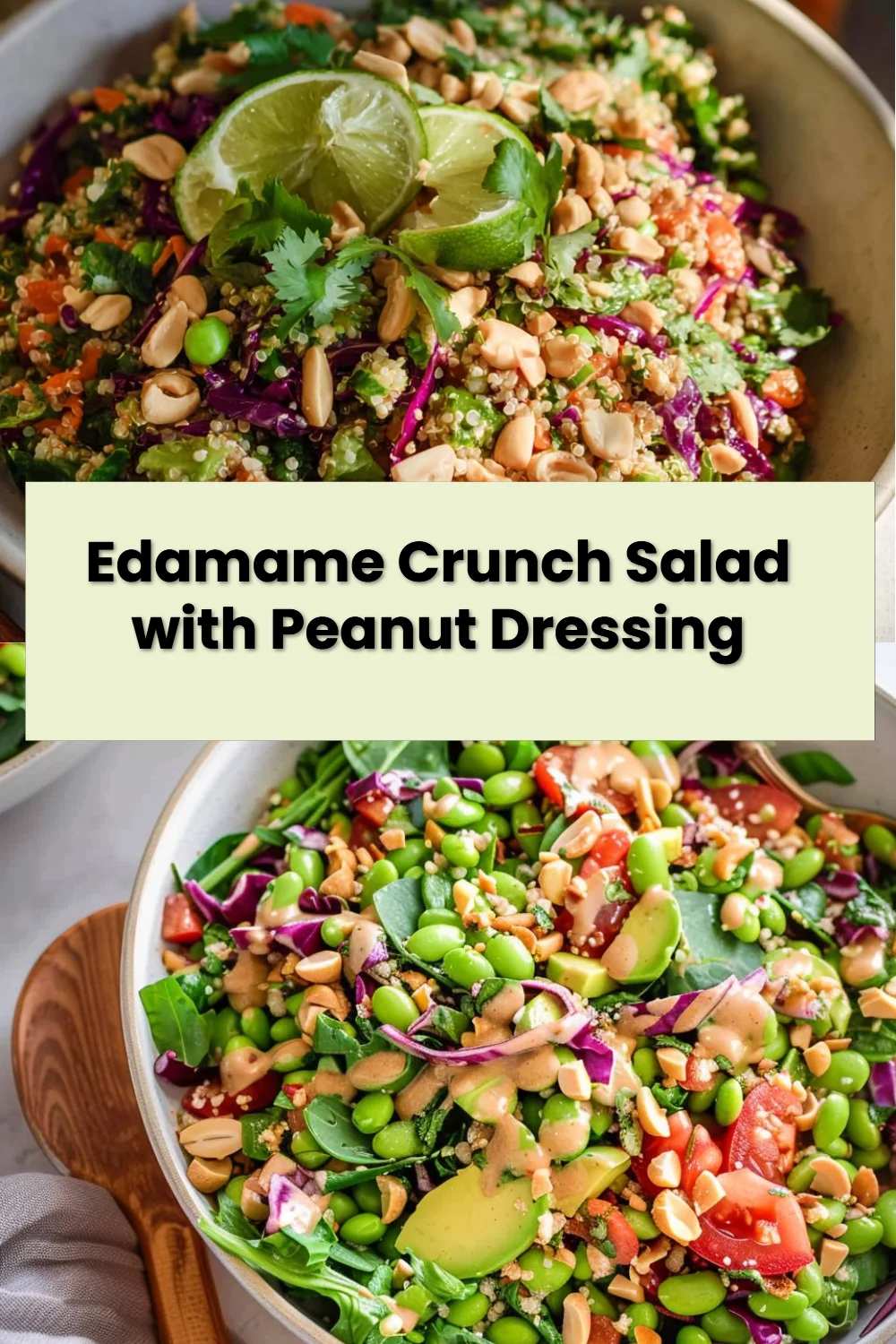 Edamame Crunch Salad with Peanut Dressing