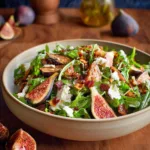 Delicious Fig and Goat Cheese Salad with fresh ingredients and vibrant colors.