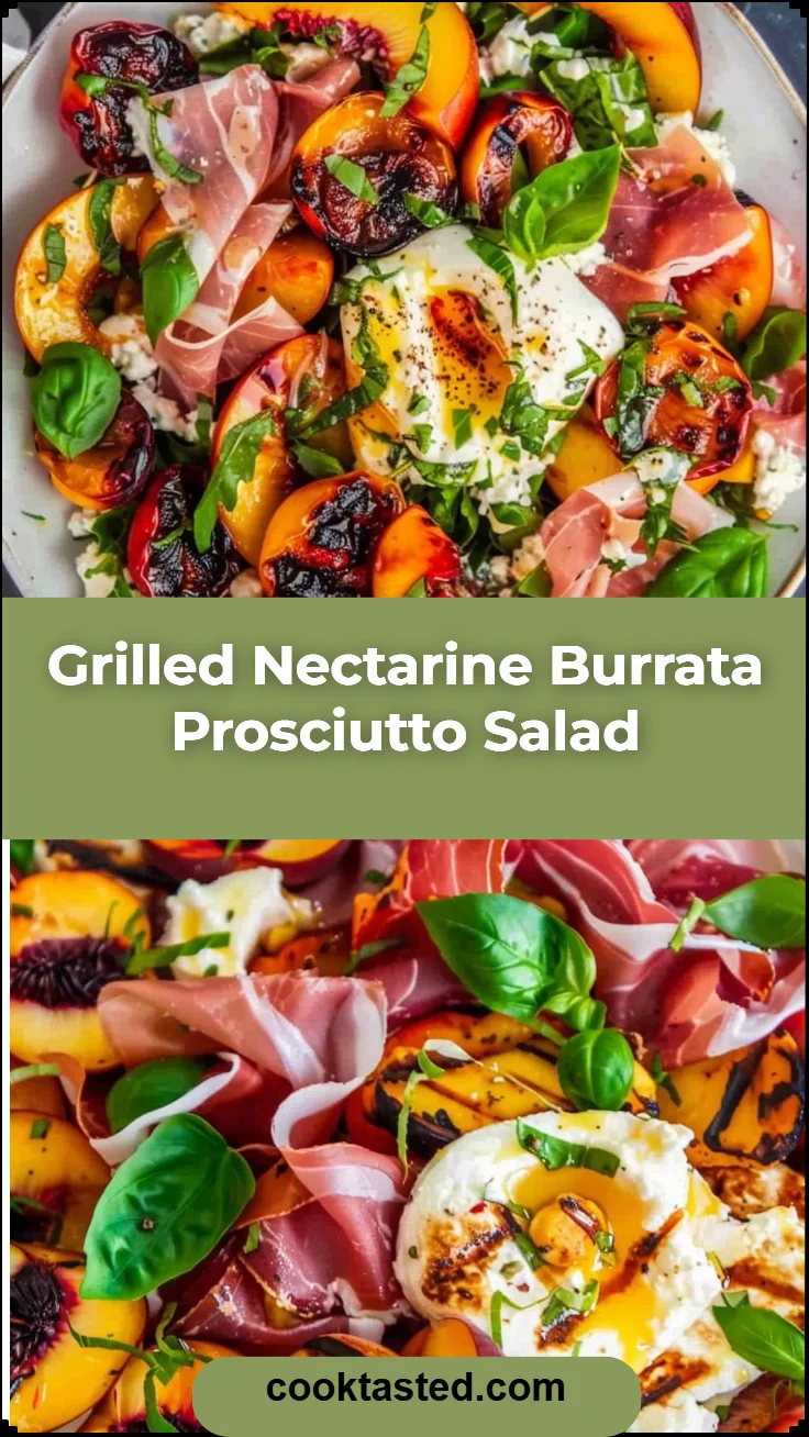 Grilled Nectarine Burrata Prosciutto Salad