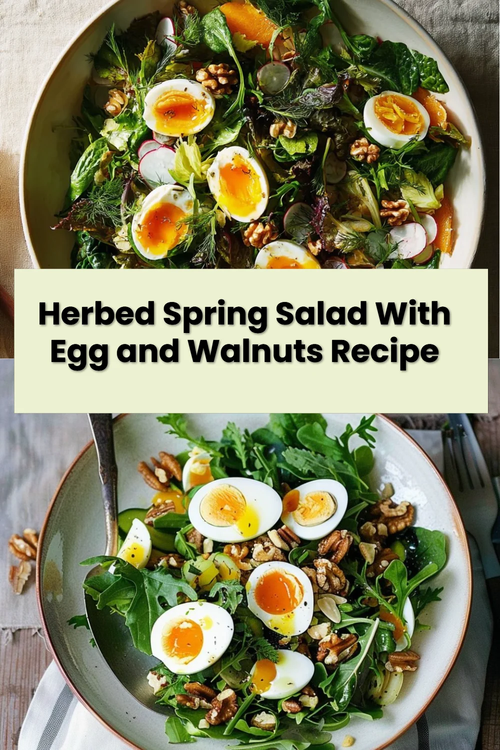 Herbed Spring Salad With Egg and Walnuts Recipe