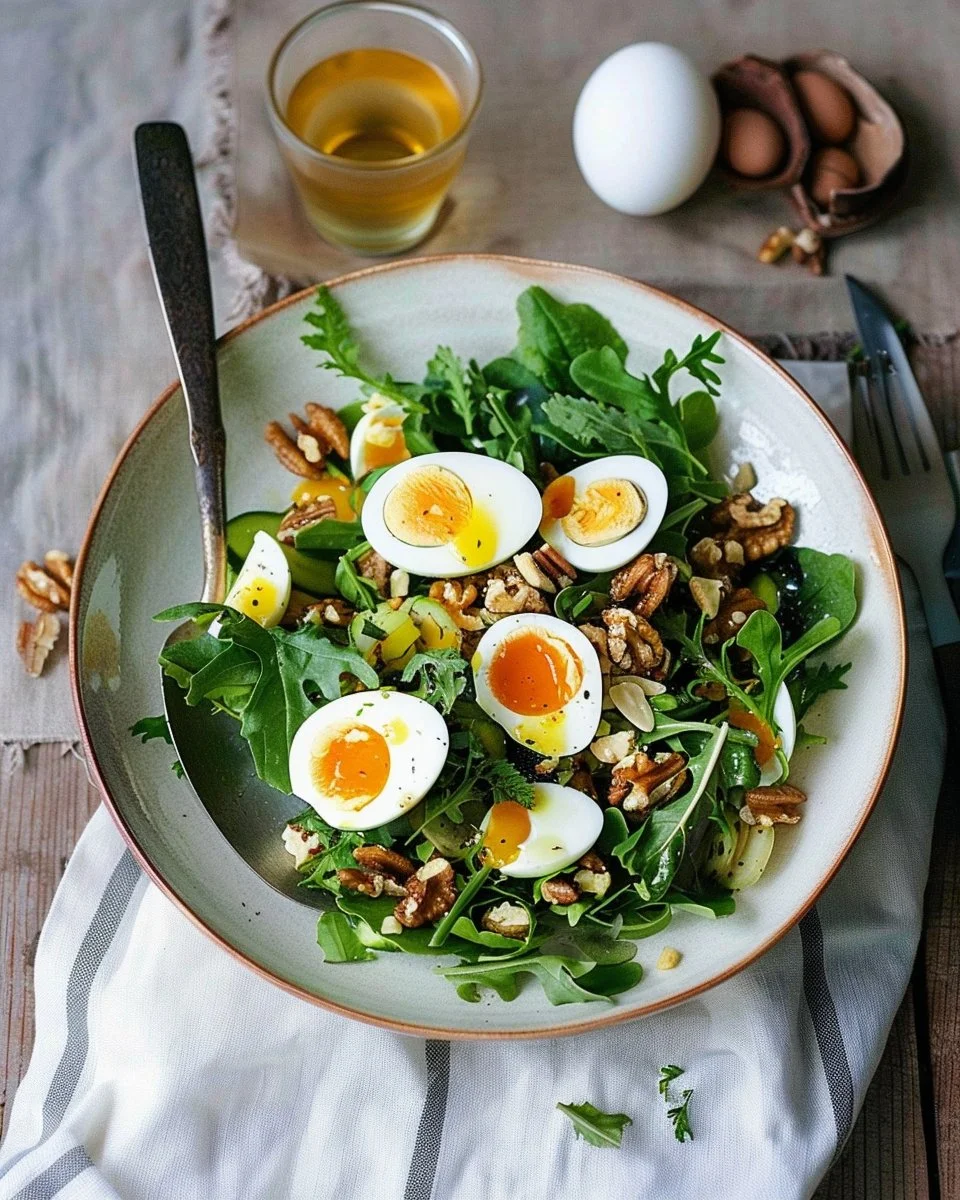 Herbed Spring Salad With Egg and Walnuts Recipe