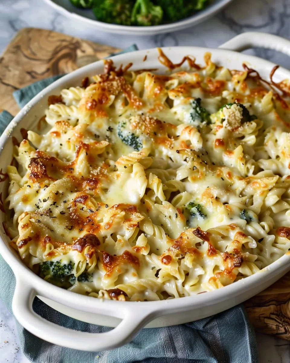 High Protein Alfredo Bake
