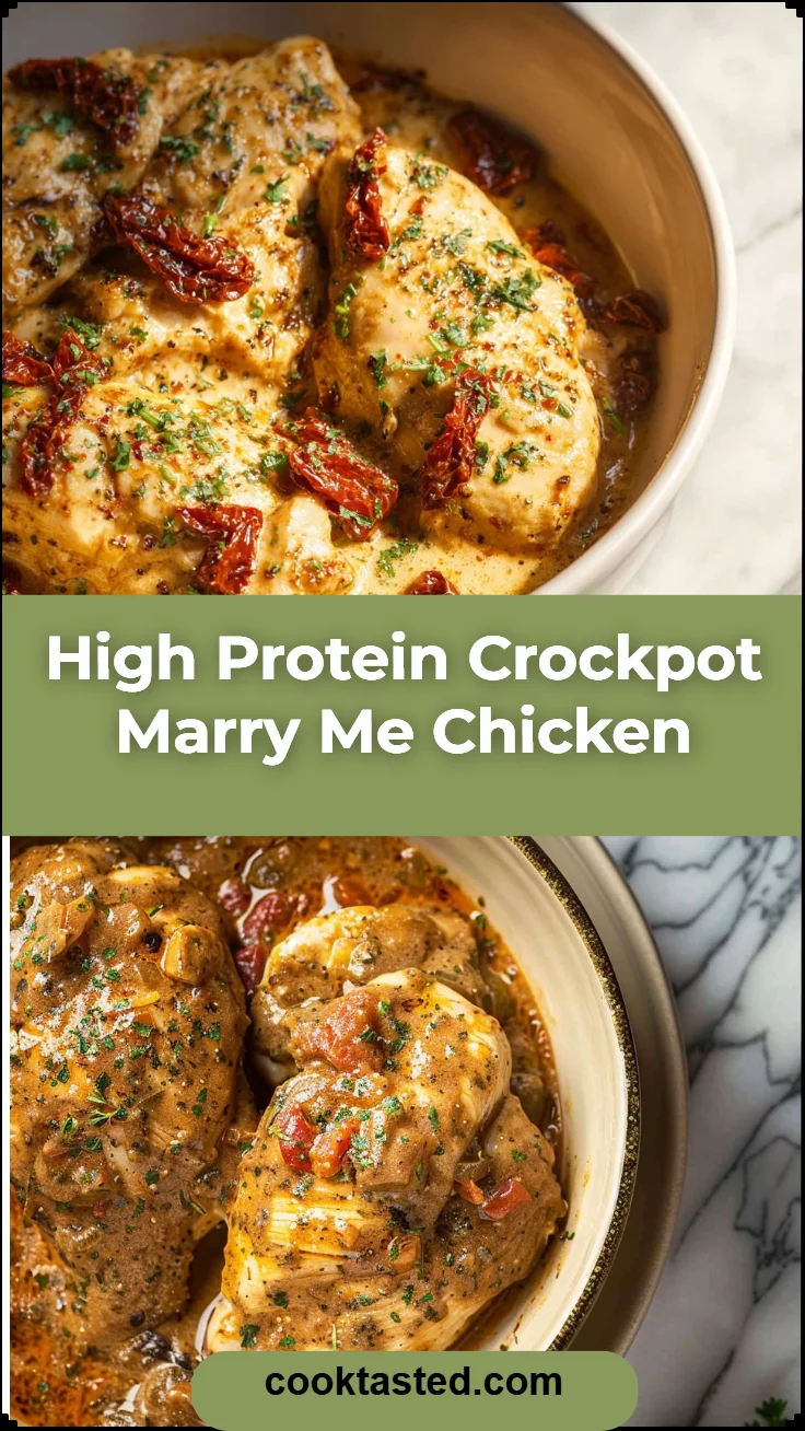 High Protein Crockpot Marry Me Chicken