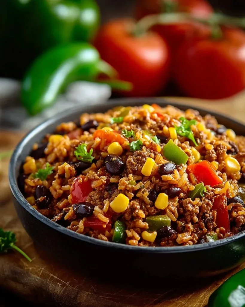 High protein unstuffed peppers loaded with nutrients on a plate