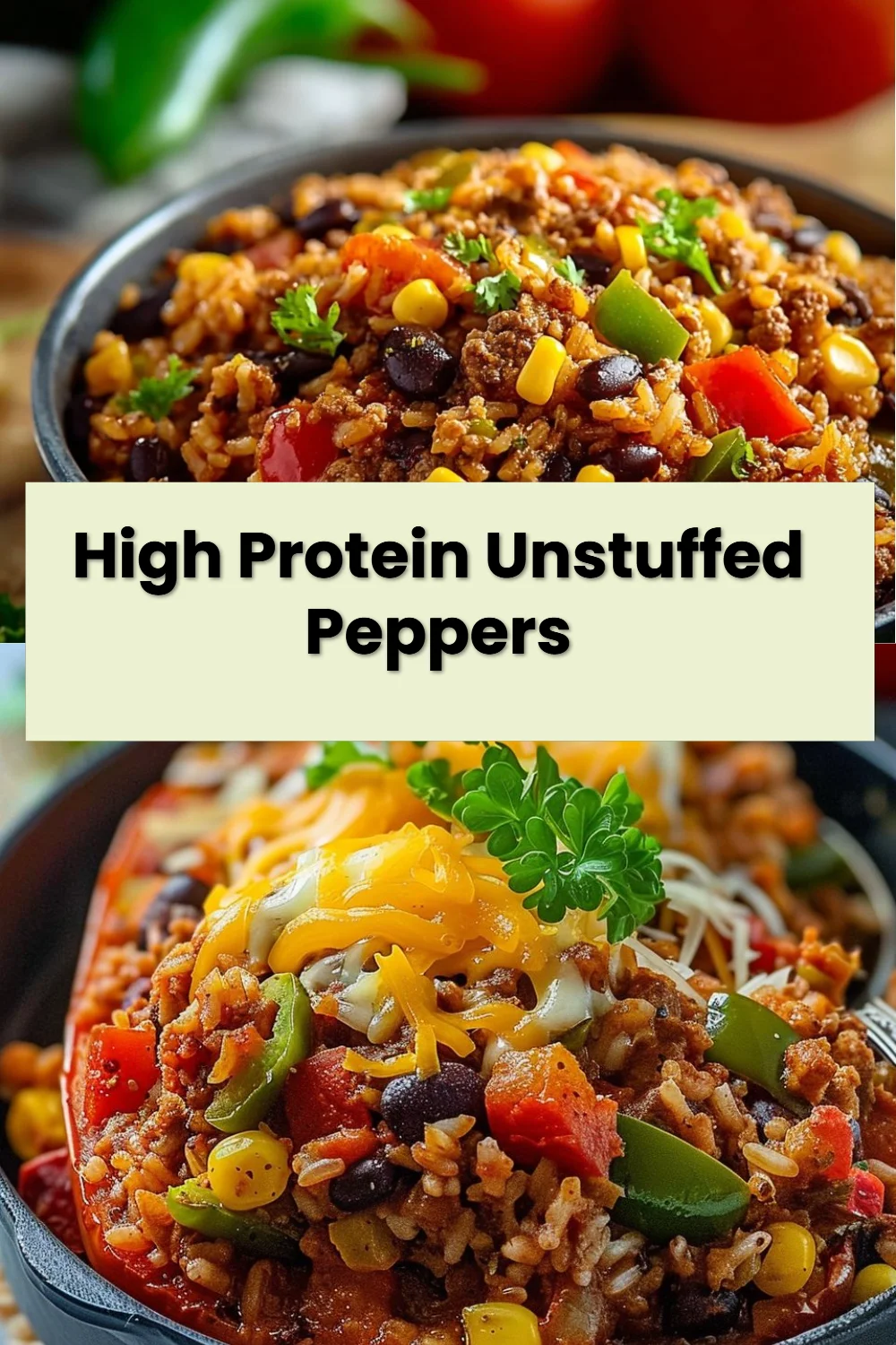 High Protein Unstuffed Peppers