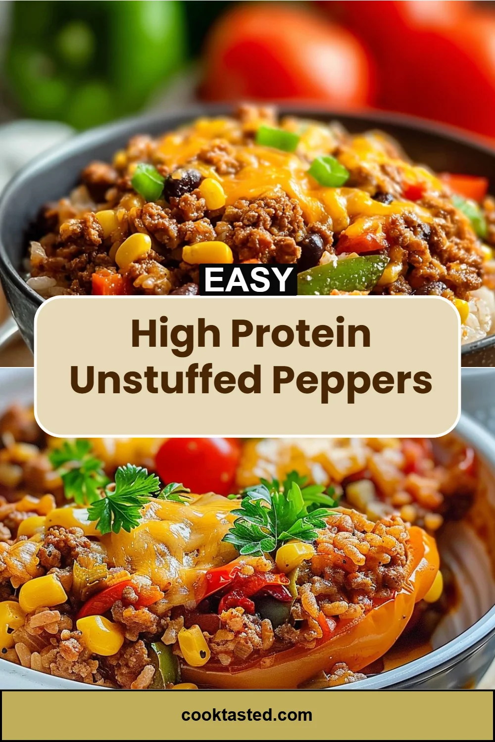 High Protein Unstuffed Peppers
