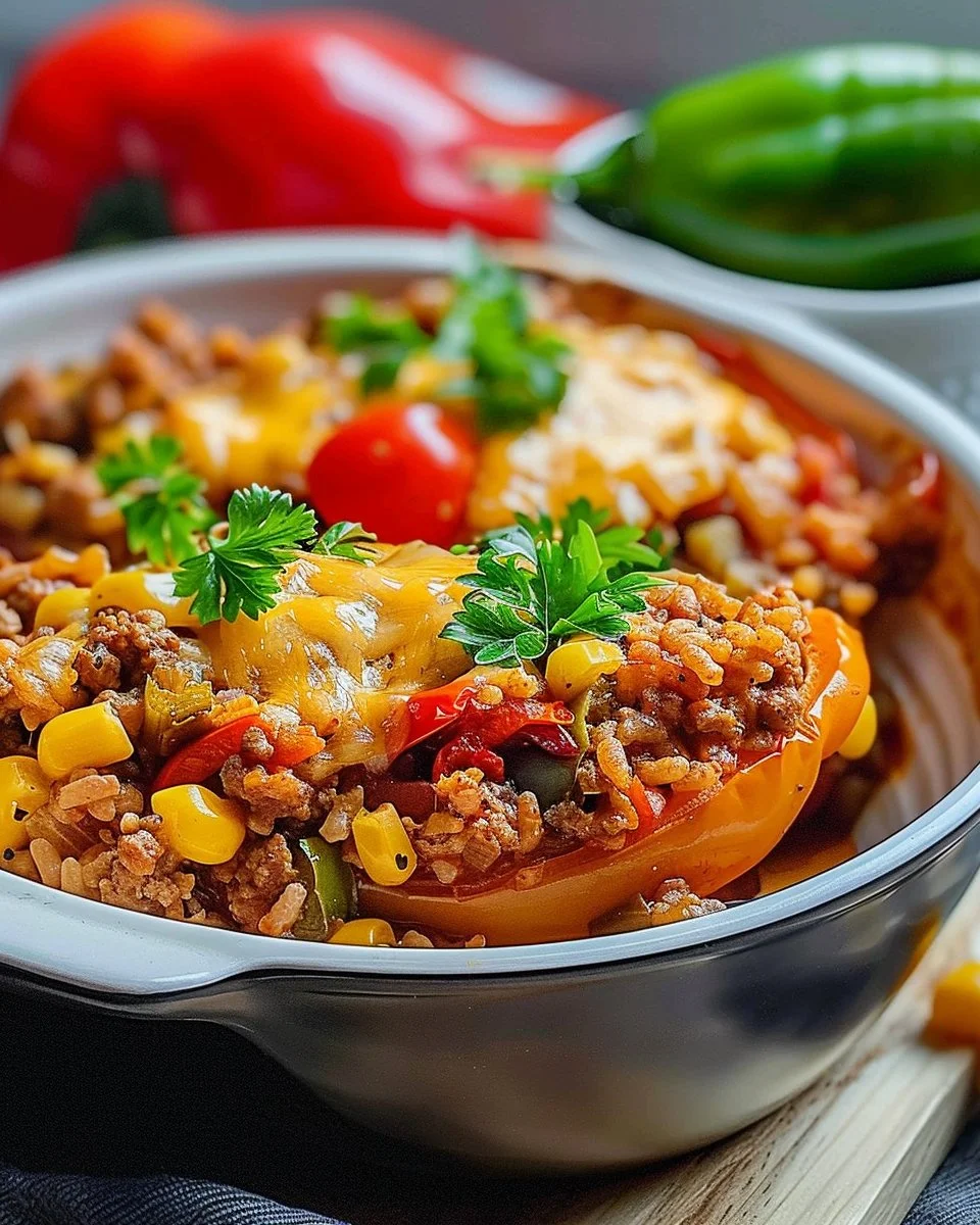 High Protein Unstuffed Peppers