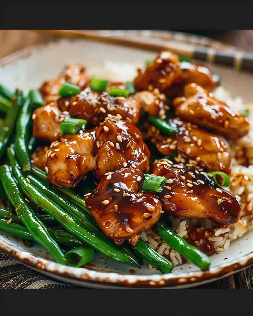 Honey Garlic Chicken with Green Beans