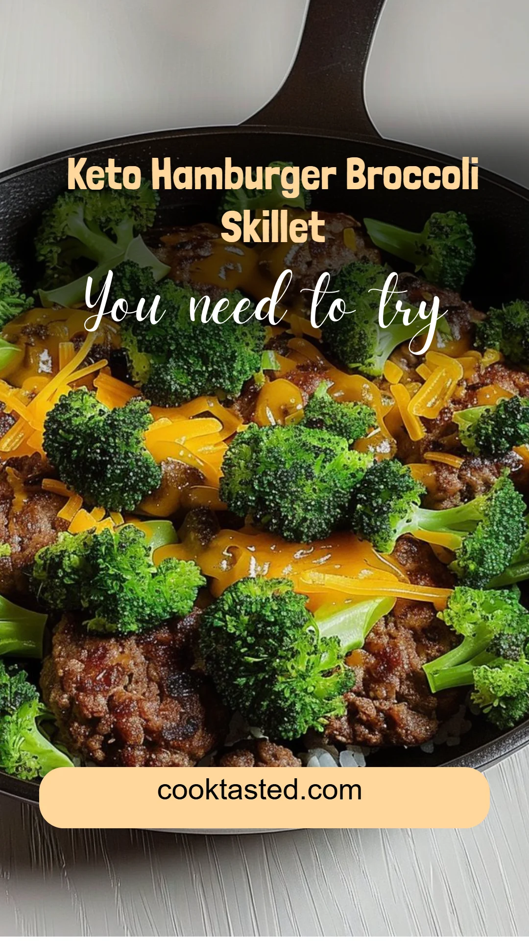 Keto Hamburger Broccoli Skillet