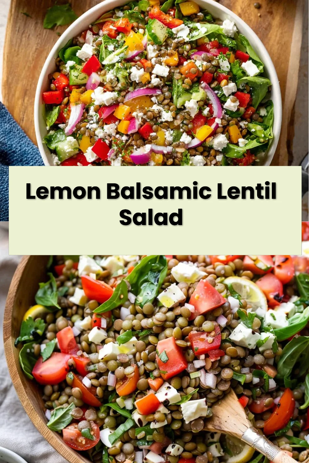 Lemon Balsamic Lentil Salad