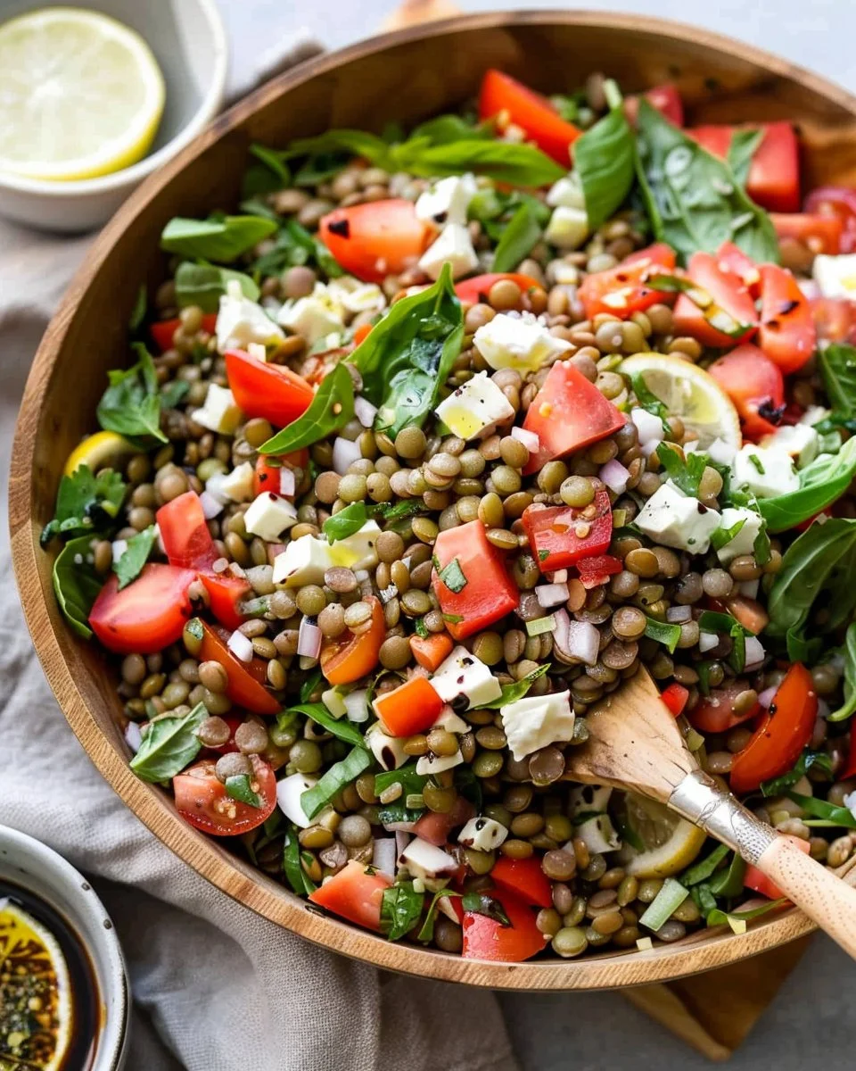 Lemon Balsamic Lentil Salad