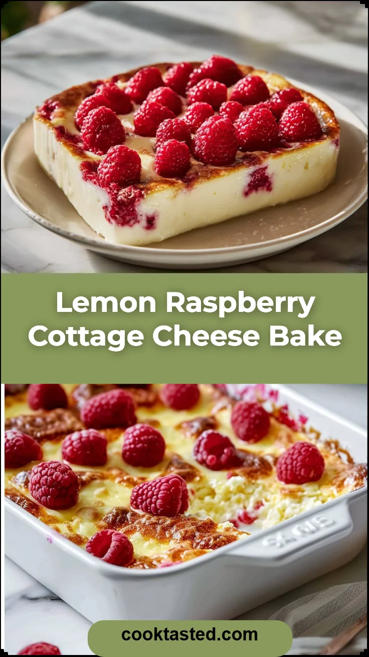 Lemon Raspberry Cottage Cheese Bake