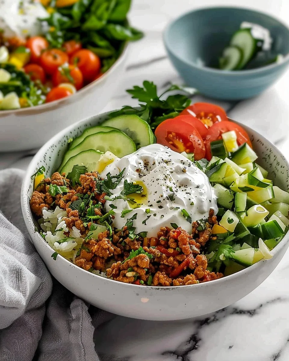 Mediterranean Ground Turkey Bowls