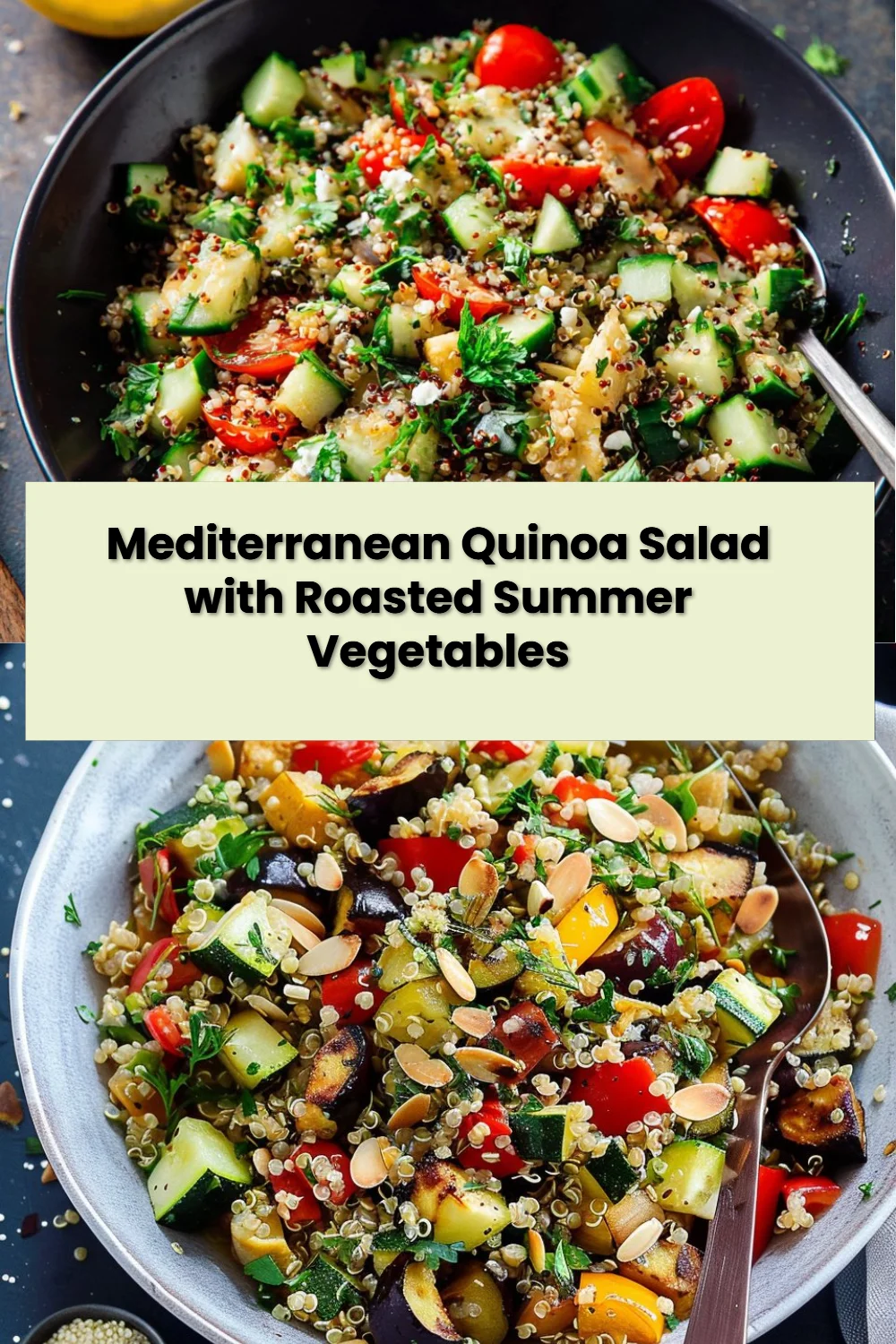 Mediterranean Quinoa Salad with Roasted Summer Vegetables