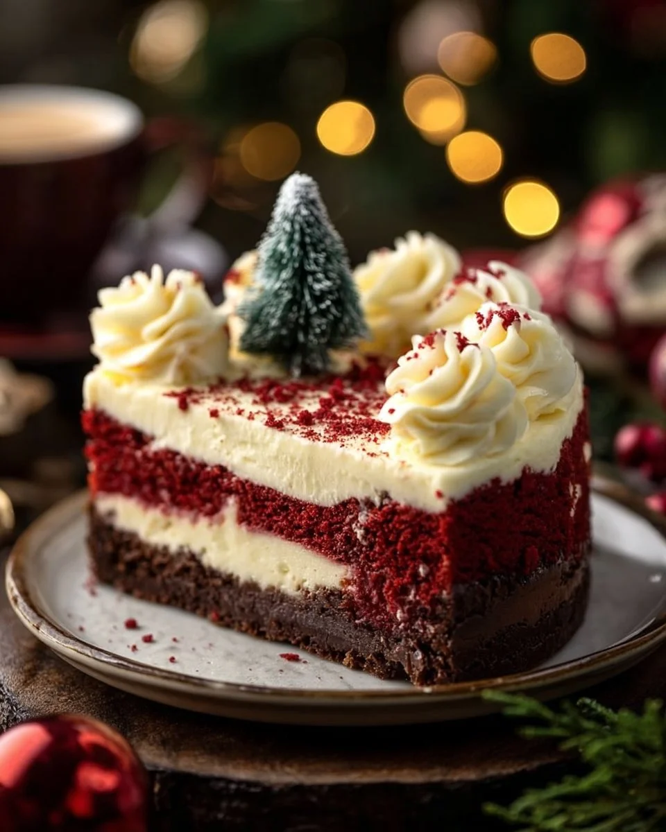 Christmas Red Velvet Cheesecake Recipe