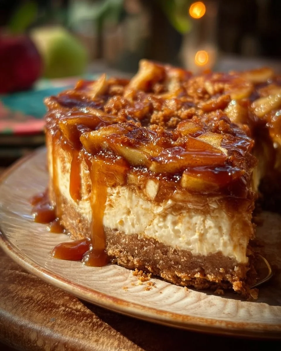 Salted Caramel Apple Pie Cheesecake