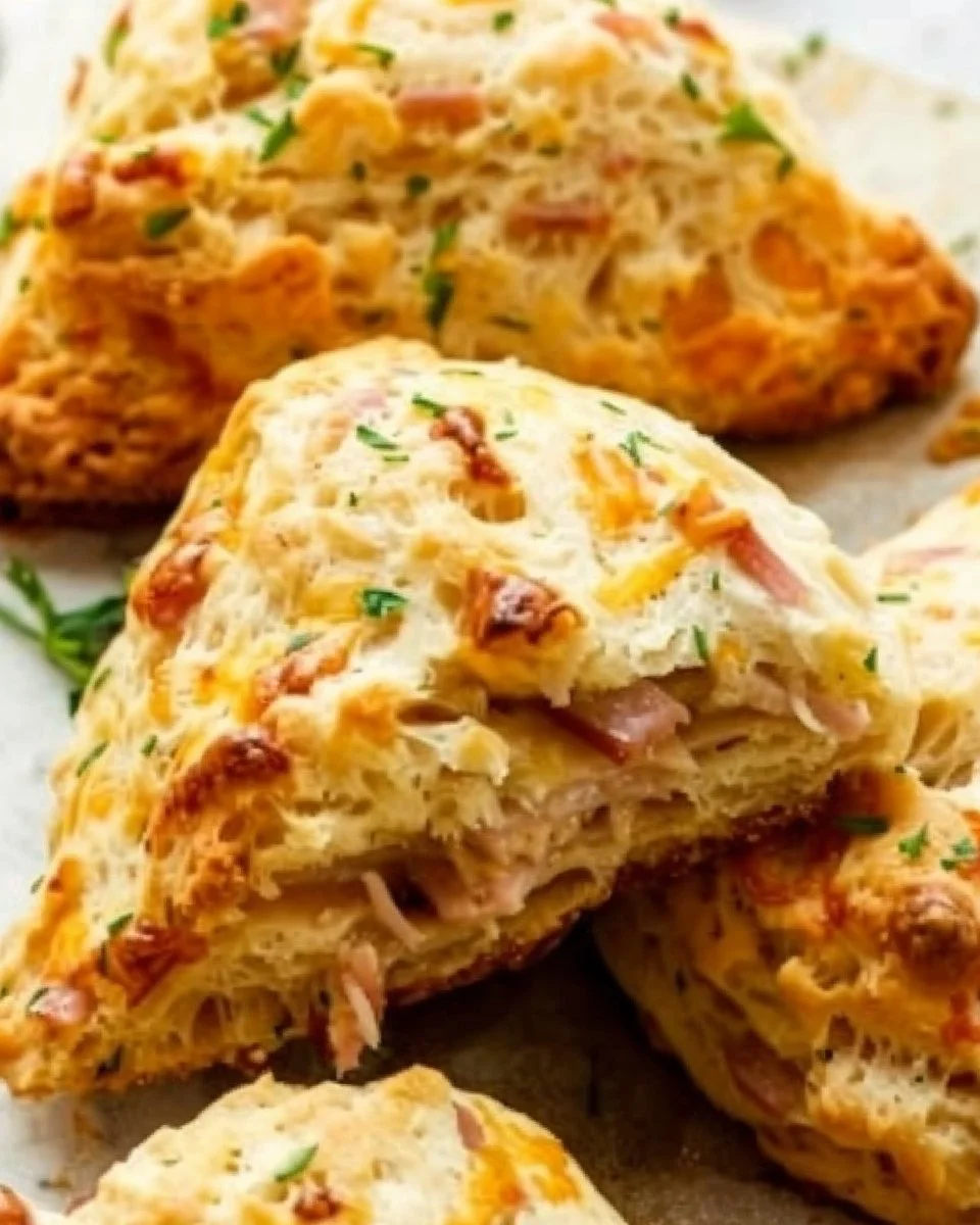Savory Ham & Cheese Scones