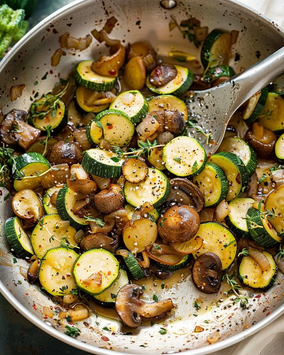 Skillet Zucchini and Mushrooms