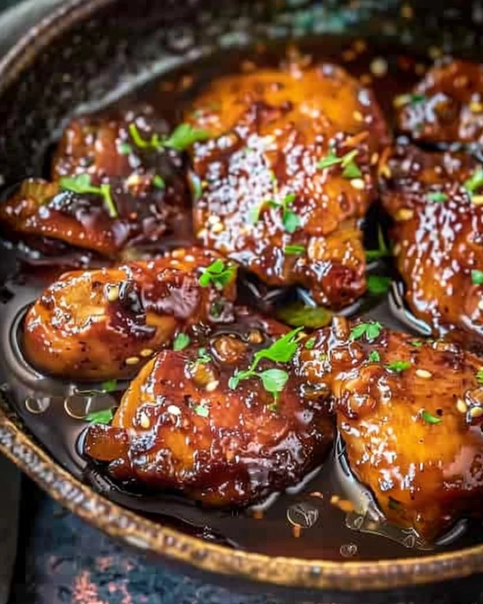 Slow Cooker Brown Sugar Garlic Chicken served on a plate