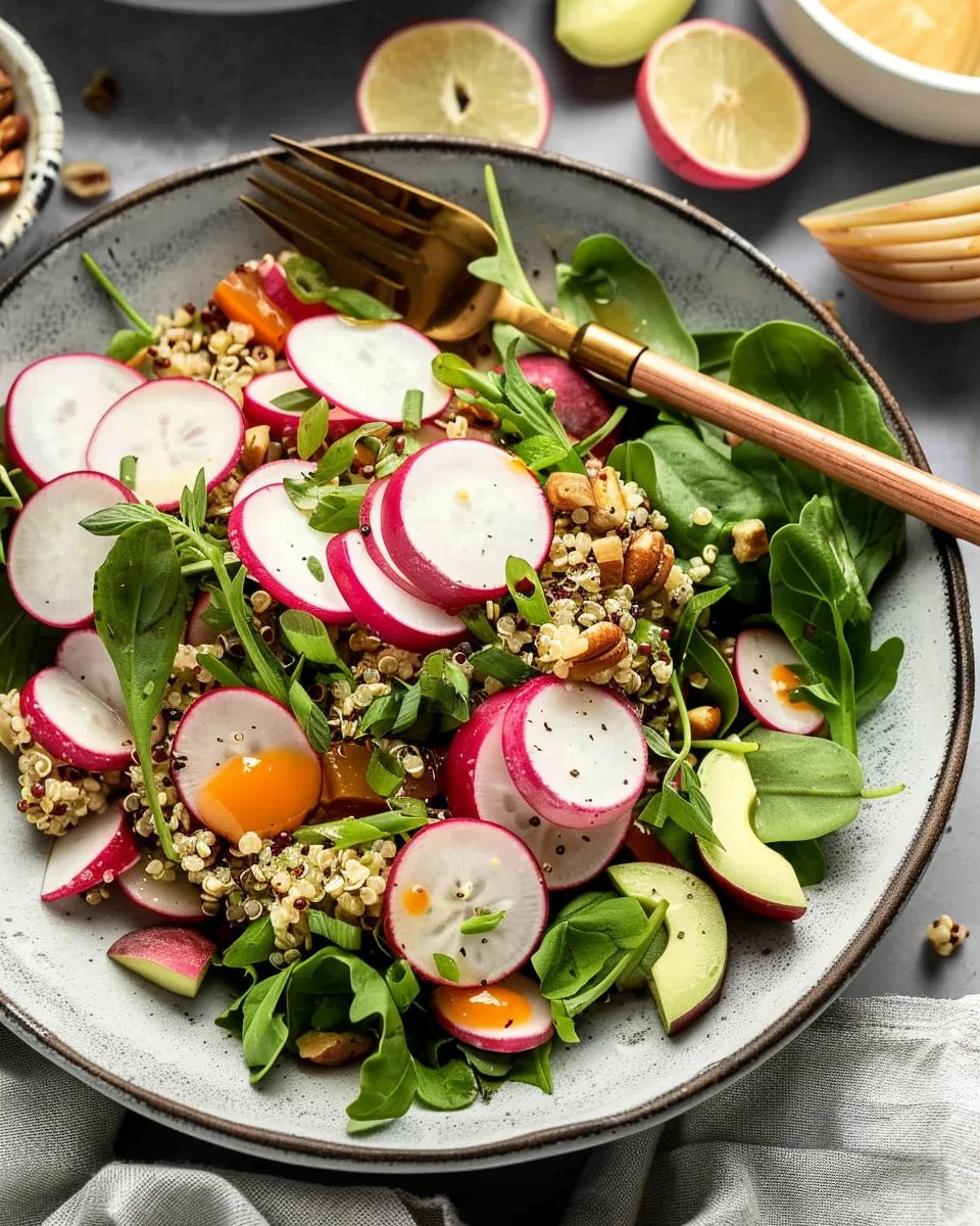 Spicy Radish Summer Quinoa Salad