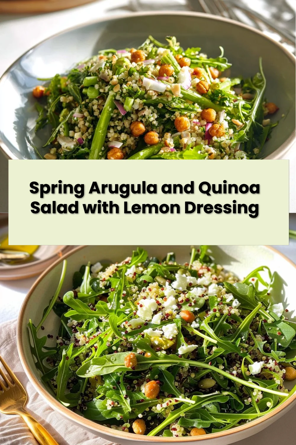 Spring Arugula and Quinoa Salad with Lemon Dressing