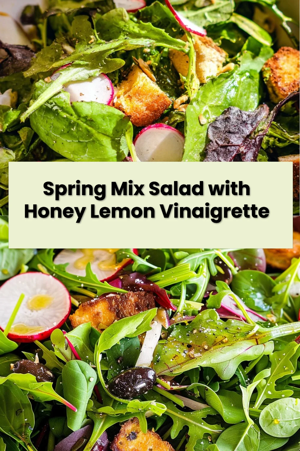 Spring Mix Salad with Honey Lemon Vinaigrette