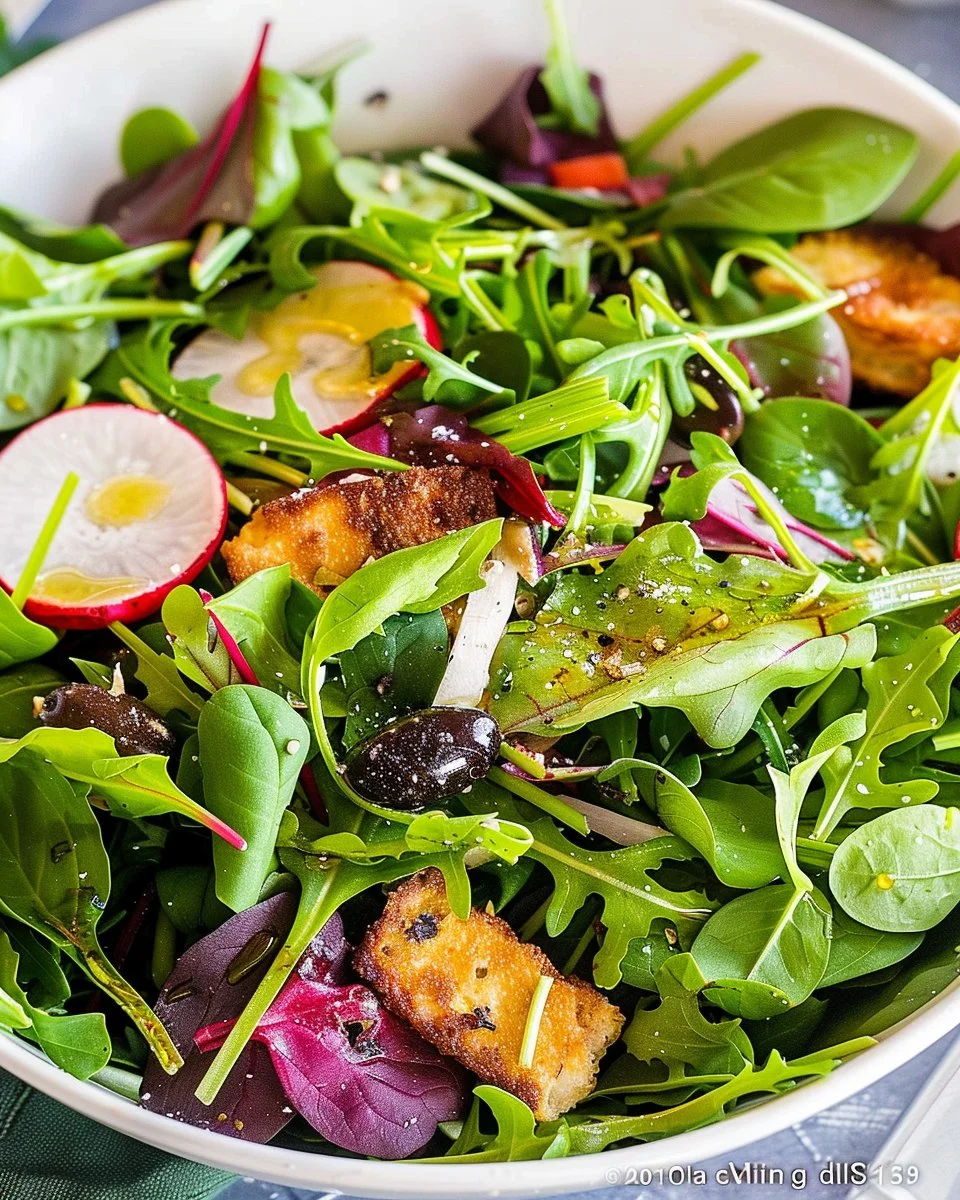 Spring Mix Salad with Honey Lemon Vinaigrette