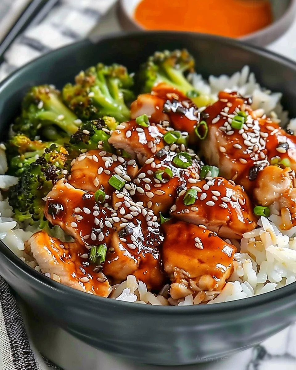 Sticky Chicken Rice Bowls