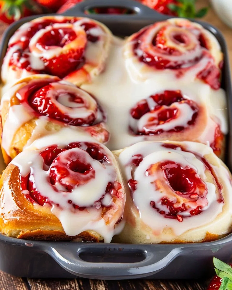 Strawberry Cheesecake Cinnabon Rolls Recipe