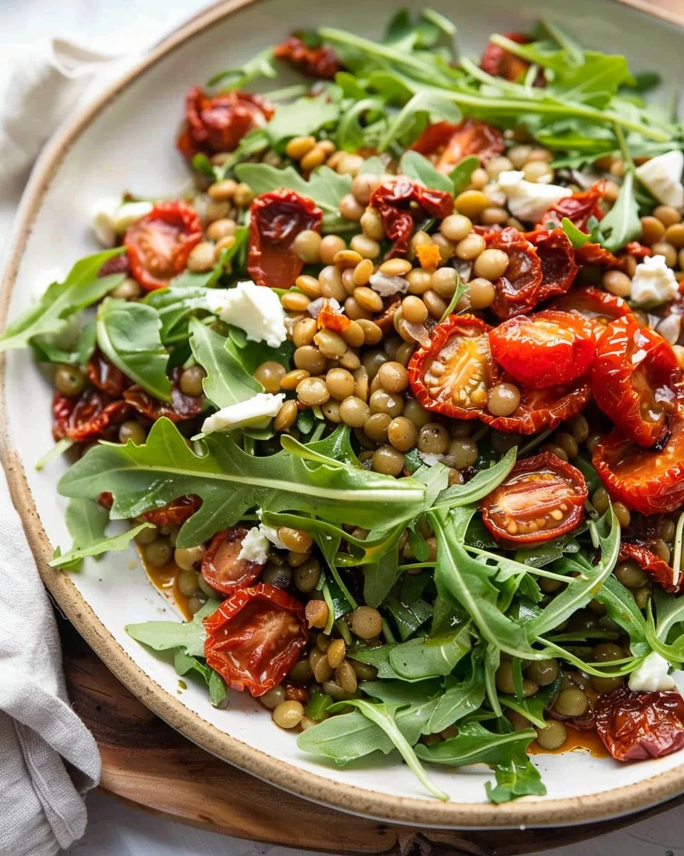 Sun-Dried Tomato & Arugula Lentil Salad