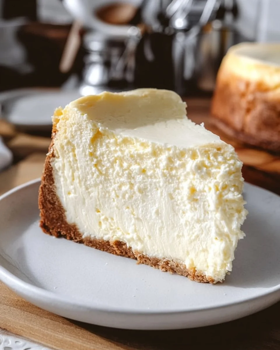 Ultimate creamy cheesecake dessert slice on a plate