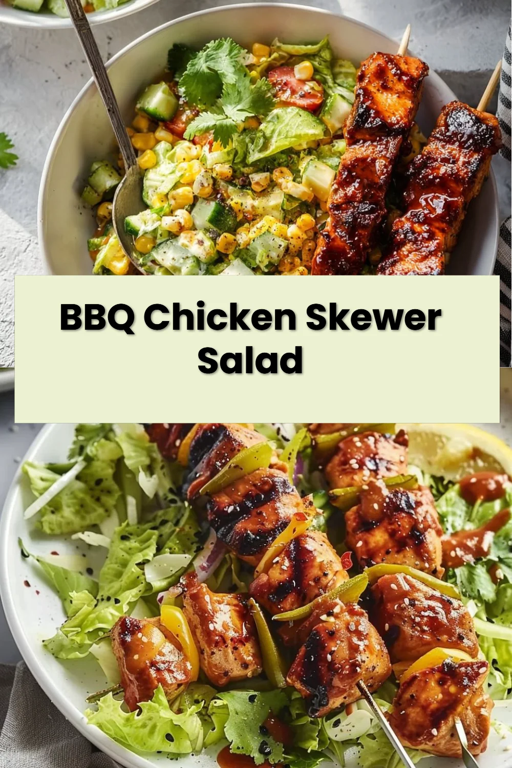 BBQ Chicken Skewer Salad