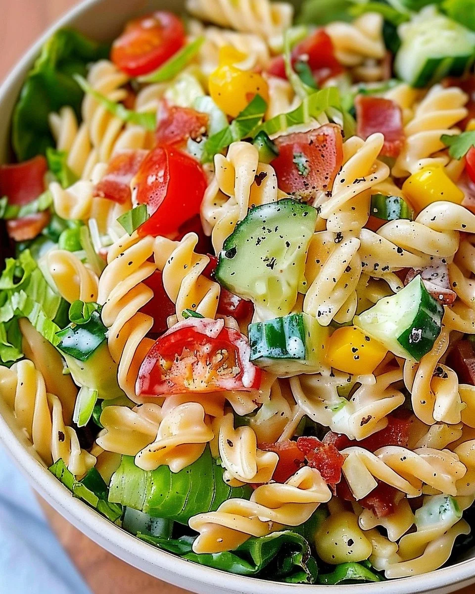 Best Gluten Free Dairy Free BLT Pasta Salad