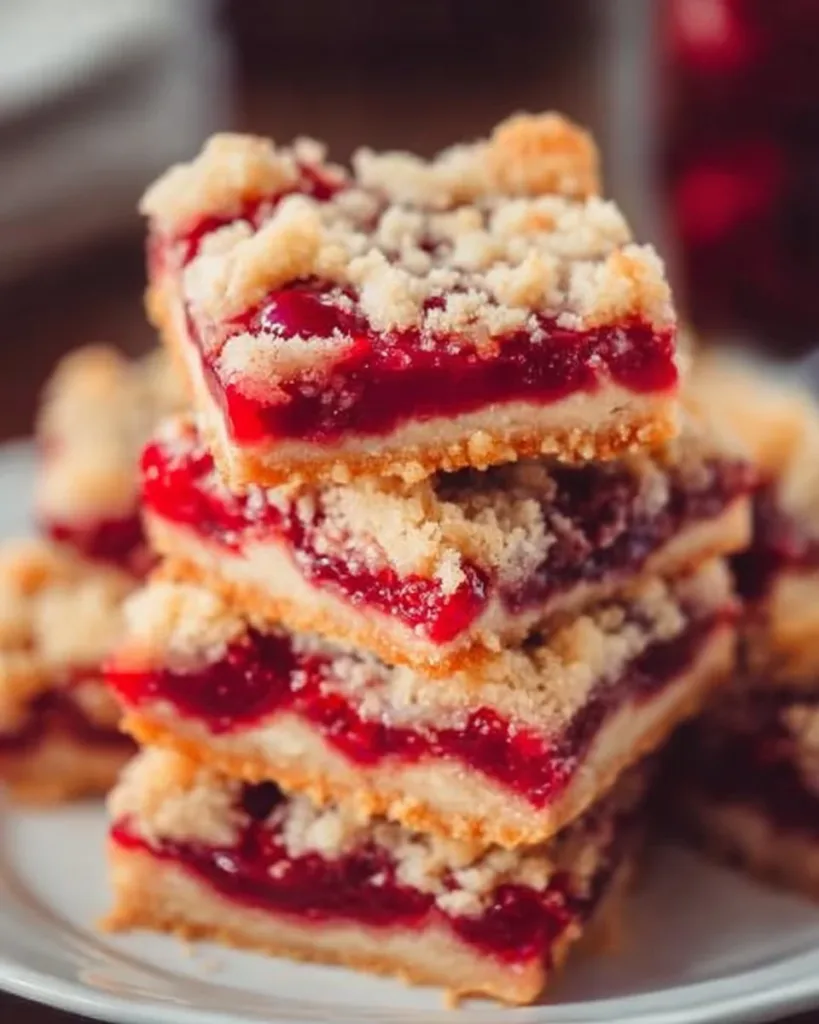 Delicious Cherry Pie Bars with buttery crust and cherry filling
