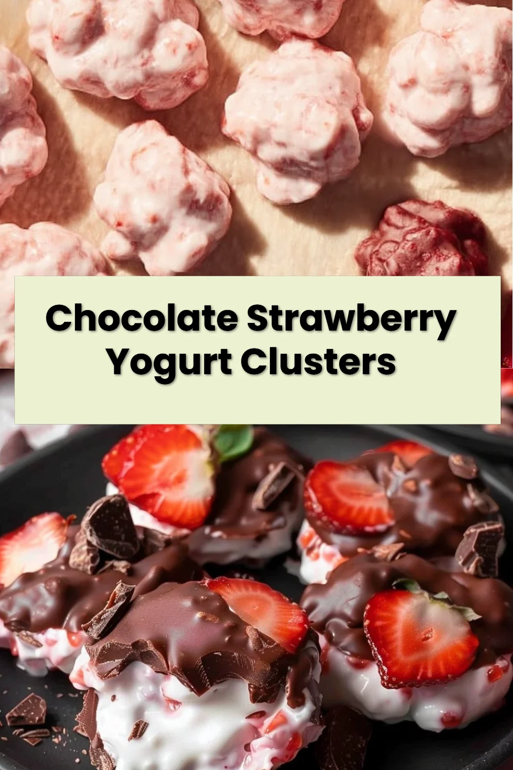 Chocolate Strawberry Yogurt Clusters