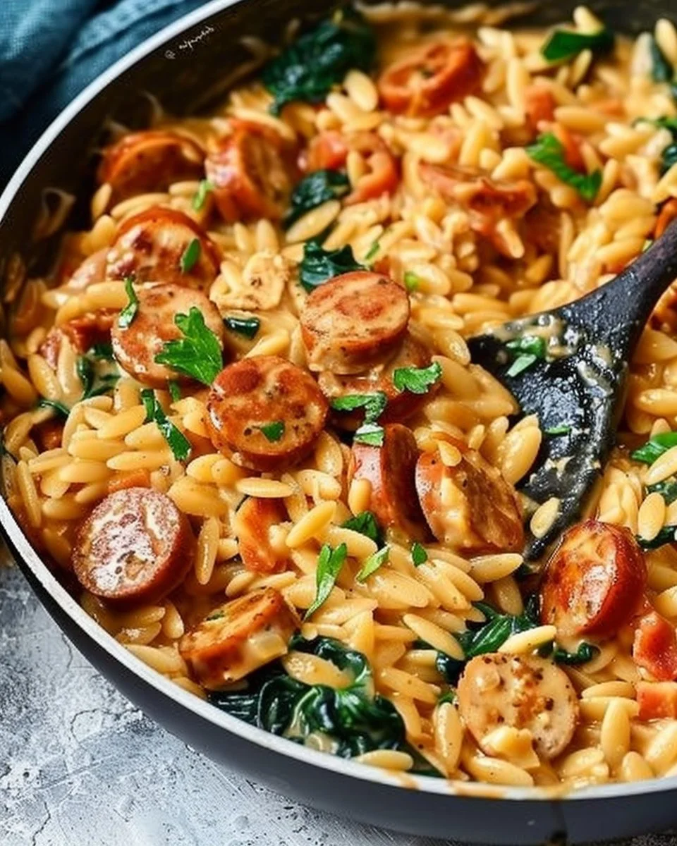 Creamy Chicken Sausage Orzo: A One-Pan Meal