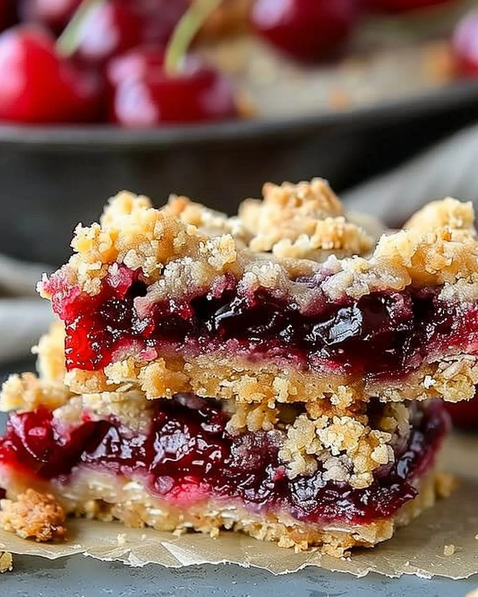 Easy & Tasty Cherry Crumble Bars