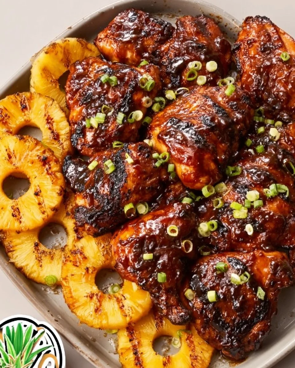 Delicious grilled Huli Huli Chicken served on a plate