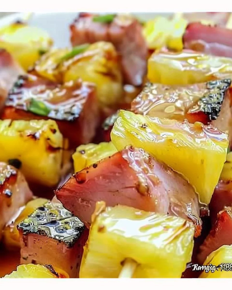 Hawaiian Ham and Pineapple Skewers