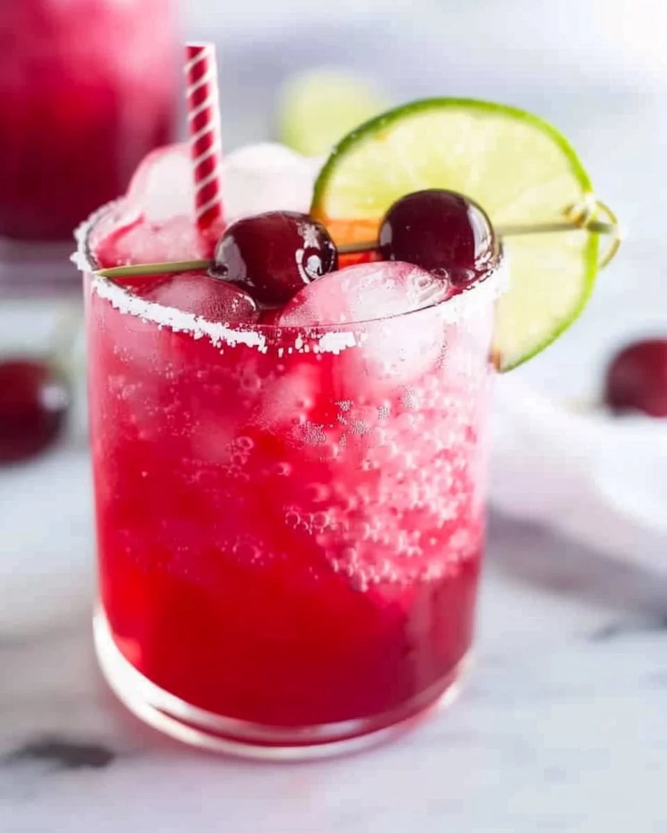 Honey Sweetened Fresh Cherry Limeade