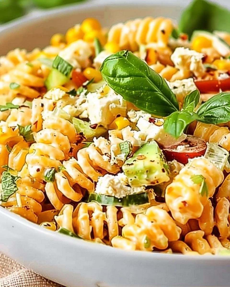 Juicy Street Corn Pasta Salad