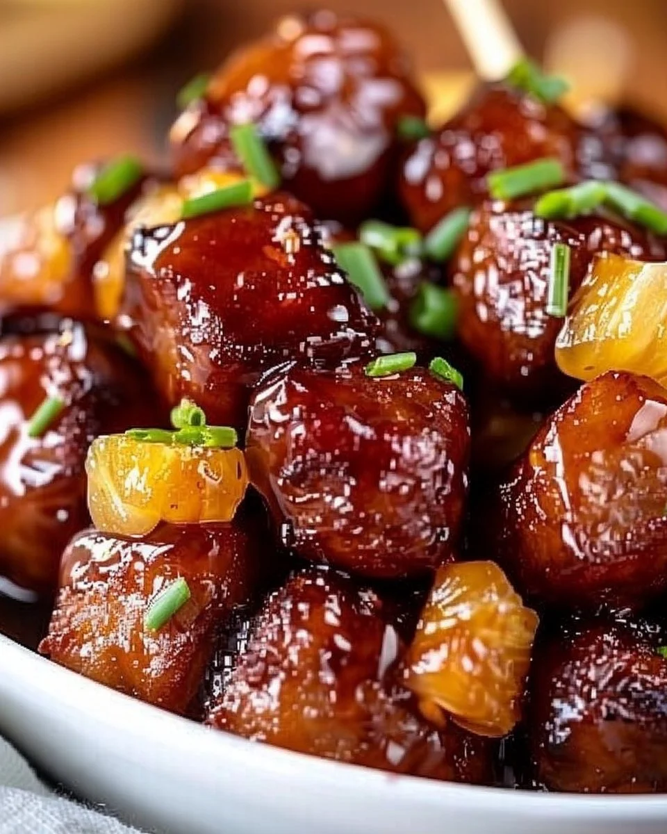 Pineapple Brown Sugar Mississippi Little Smokies Bites