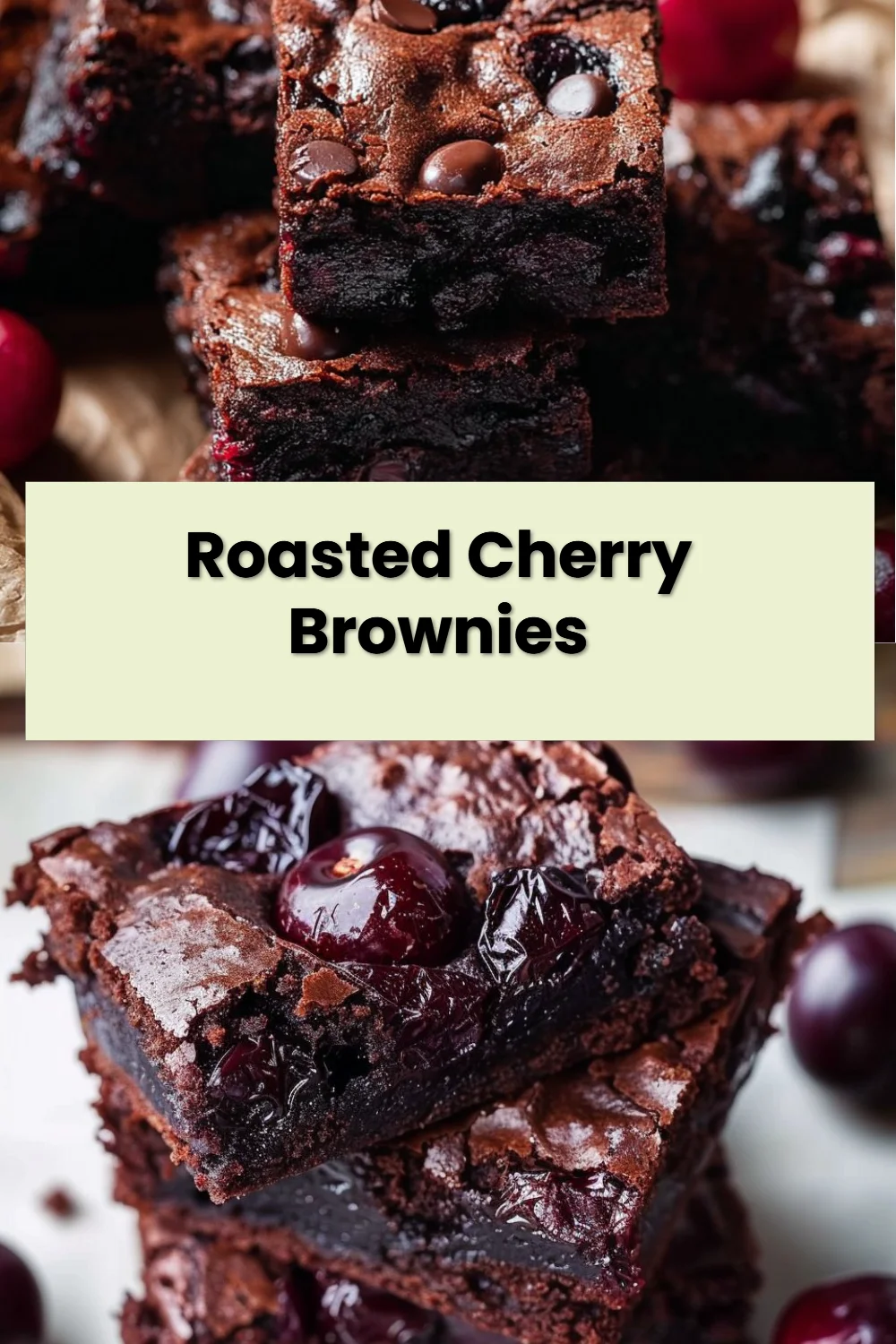 Roasted Cherry Brownies