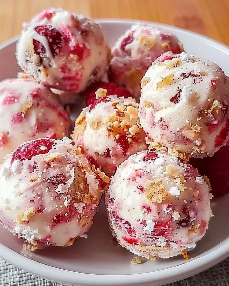 Strawberry Cheesecake Protein Balls