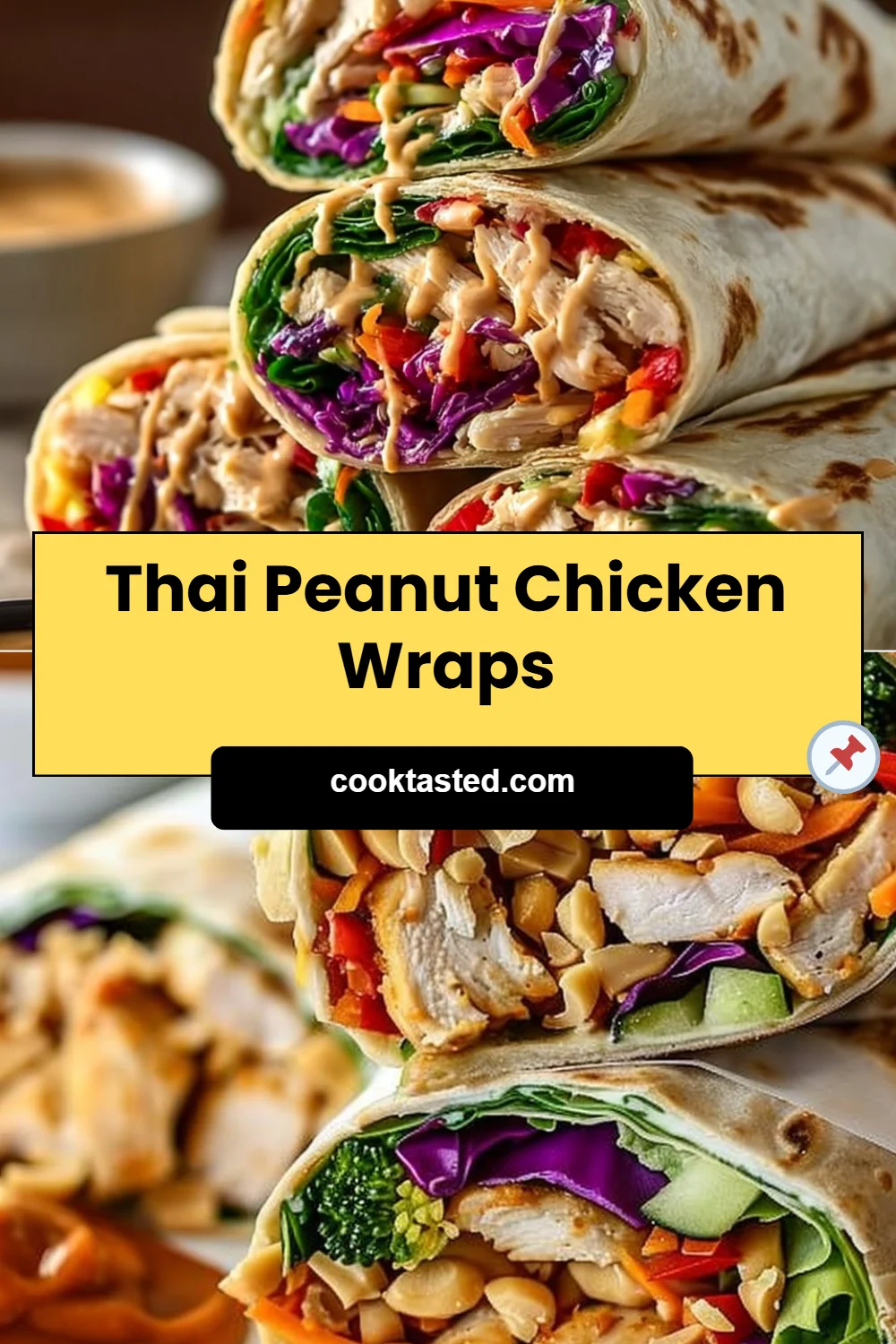 Thai Peanut Chicken Wraps
