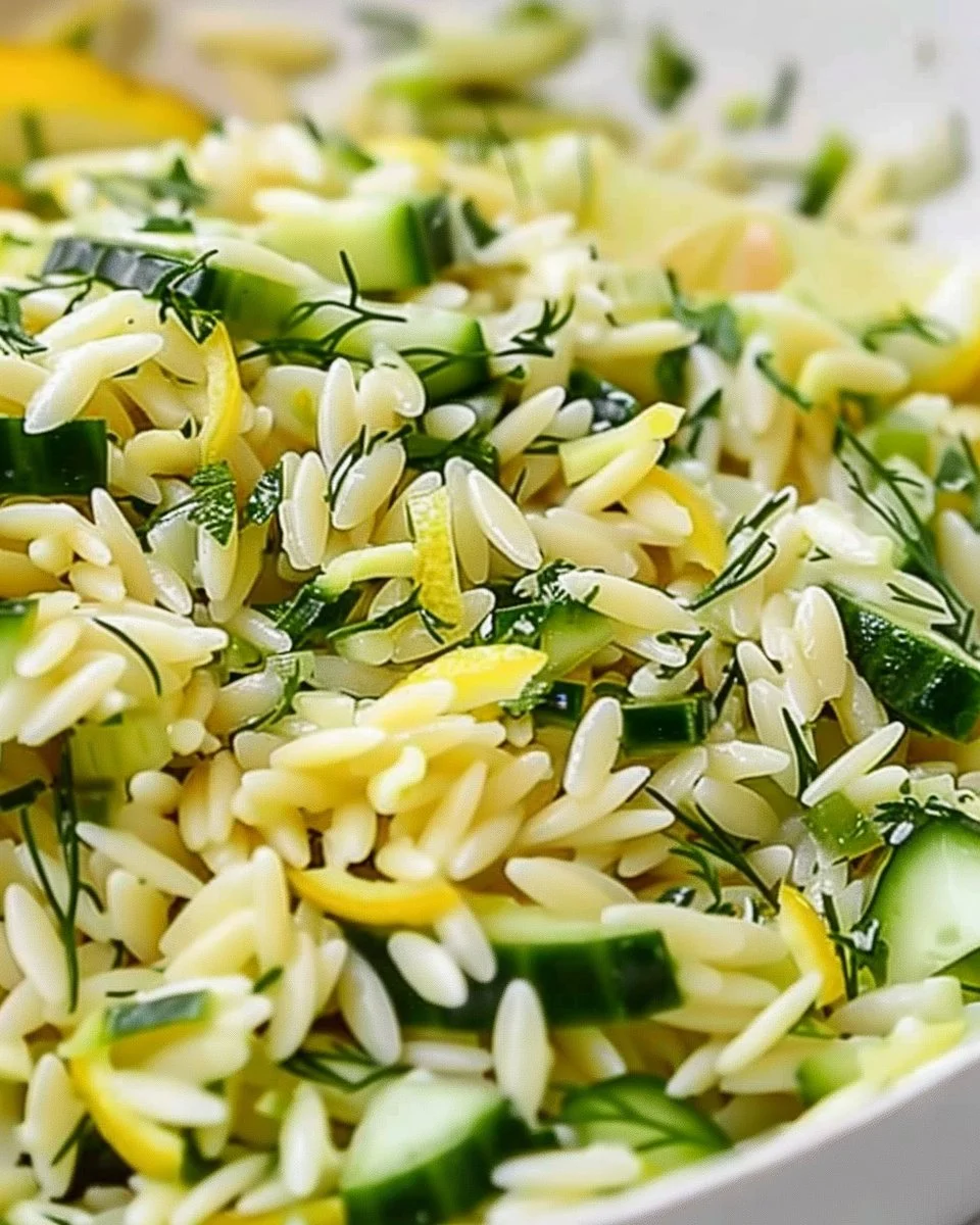 Zesty Cucumber Lemon Orzo Salad