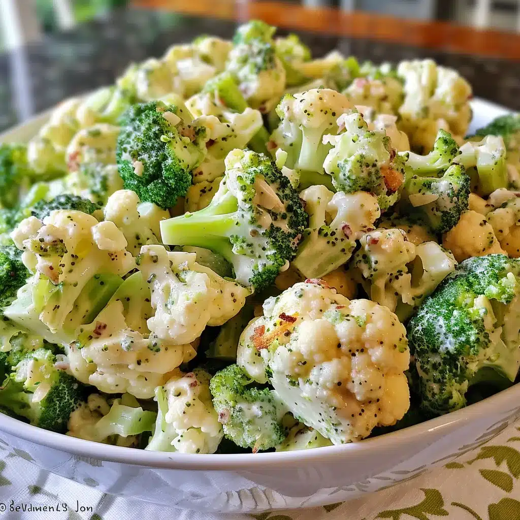 Deliciously Sweet Broccoli Cauliflower Salad Recipe